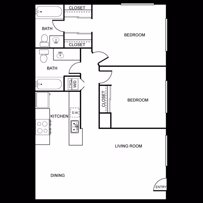 Remodeled Units floor plan